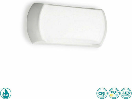 La Mia Luce Nut Επιτοίχια Εξωτερική Πλαφονιέρα LED IP65 με Φυσικό Λευκό Φως