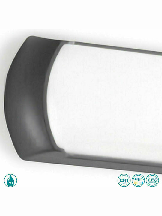 La Mia Luce Nut Επιτοίχια Εξωτερική Πλαφονιέρα LED IP65 με Φυσικό Λευκό Φως