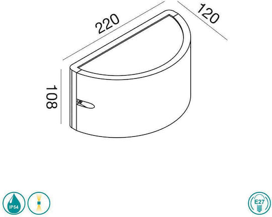 La Mia Luce Стенен Външен Плафон IP54