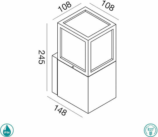 La Mia Luce Стенно Външно Спот Осветление E27 IP54