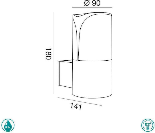 Gea Luce Wall-Mounted Outdoor Spot Light E27 IP44