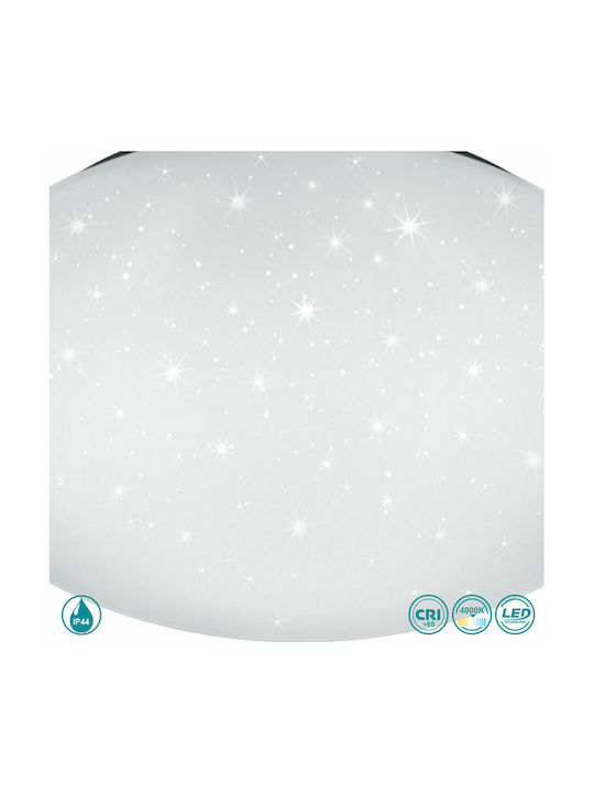 Trio Lighting Paolo Ceiling Mount Light Bathroom 37cm White with Integrated LED
