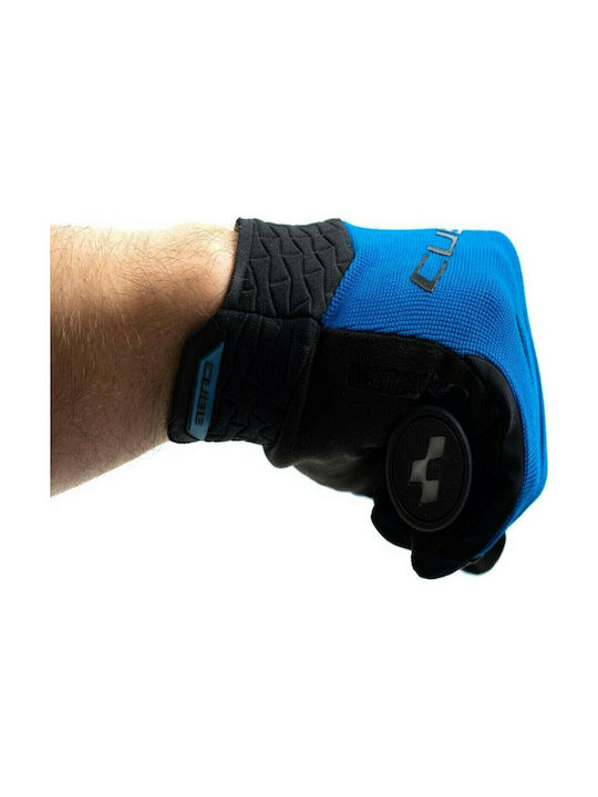 CUBE Performance Full Finger Cycling Gloves Blue