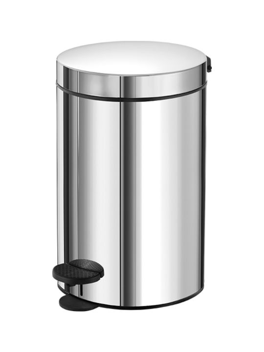 Sanco A90-90611 Inox Perie pentru coșul de gunoi din baie 12lt Argint