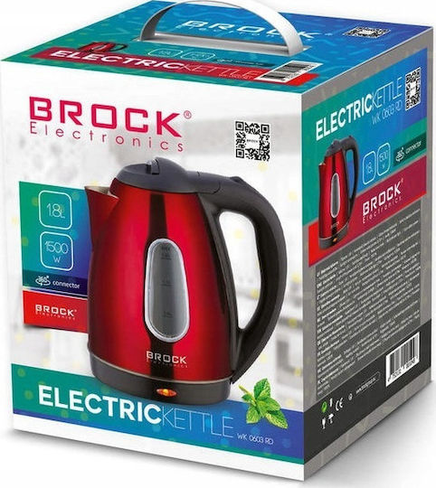 Brock WK 0603 RD Fierbător 1.8lt 1500W Roșu