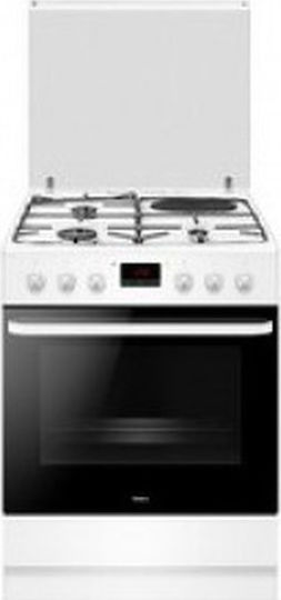 Amica ACM3504B Gas & Electric Cooker 65lt with Gas & Electric Hobs W60cm. White