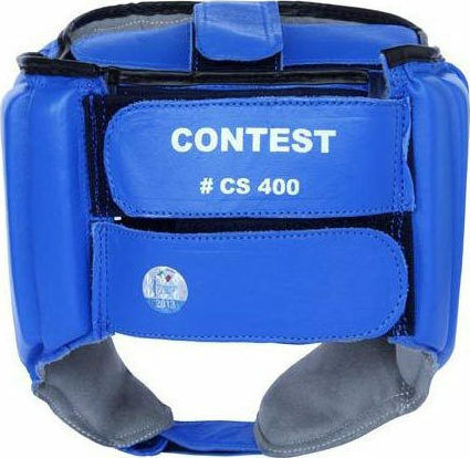 Leone Contest Κάσκα Πυγμαχίας Ενηλίκων Aνοιχτού Τύπου Δερμάτινη Μπλε
