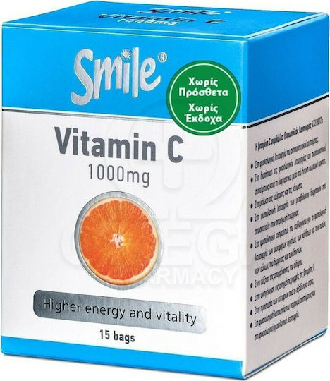 AM Health Smile Immunity & Vitmin C 1000mg Συμπλήρωμα για την Ενίσχυση του Ανοσοποιητικού 30 κάψουλες 15 φακελίσκοι