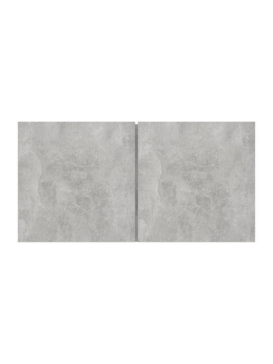 Hanging Living Room Cabinet Made of Grey Concrete Particle Board 60x30x30cm