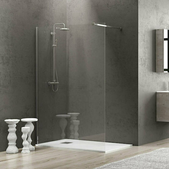 Karag Free 1 Διαχωριστικό Ντουζιέρας 80x190cm Clear Glass Chrome