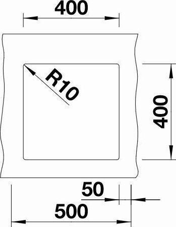 Blanco Subline 400-U 523426 Поддръжка Мивка от Синтетичен Гранит Ш40xД40см Бял