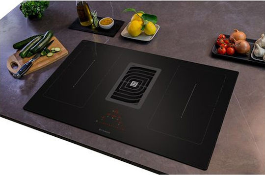 Faber Galileo BK Glass A830 Smart Induction Cooktop Autonomous with Hood 83x52εκ.