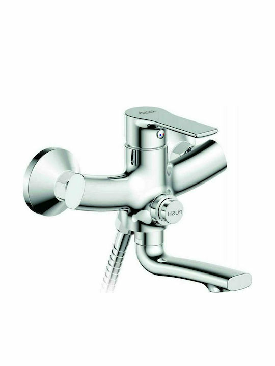 Gloria Kamara Mixing Bathtub Shower Faucet Complete Set Silver