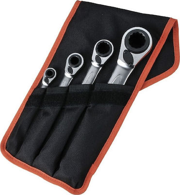 Bahco Set 5 Single Polygon Wrench Straight with Ratchet Mechanism