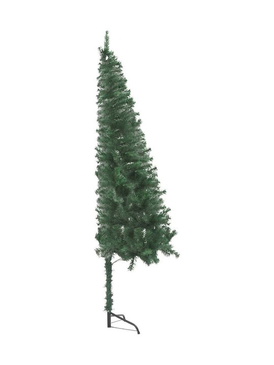 Decorated Christmas Green Tree with Metallic Base and LED Lighting H240cm