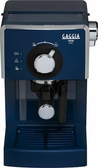 Gaggia Viva Chic Μηχανή Espresso 1025W Πίεσης 15bar Midnight Blue