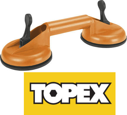 Topex Διπλή Βεντούζα Πλαστική Διαμέτρου 120mm με Ικανότητα Συγκράτησης 80kg