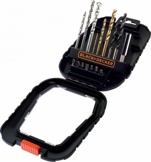 Black & Decker Set 16 Burghie Titan pentru Metal, Lemn și Materiale de construcție
