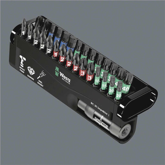 Wera Impaktor 1 Set 30 Screwdriver Bits