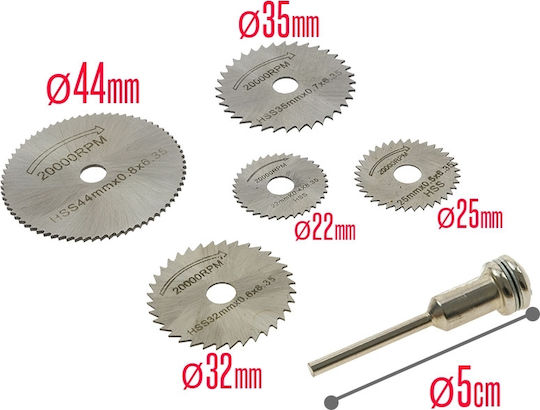 Korbi Set Precision Wood Discs Cutting Disc Wood Hole Diameter 44mm 5pcs