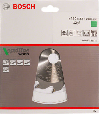 Bosch Optiline Wood Cutting Disc Wood Hole Diameter 190mm with 48 Teeth 1pcs