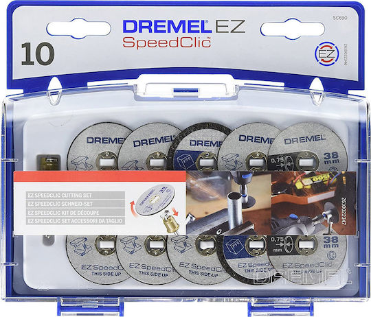 Dremel Σετ Εξαρτημάτων Κοπής Ez Speedclic SC690 Δίσκος Κοπής Μετάλλου 38mm 10τμχ