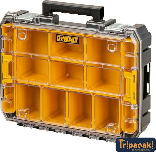 DEWALT Tstak Tool Compartment Organiser 10 Slot with Removable Box Yellow 44x33.7x11.95cm