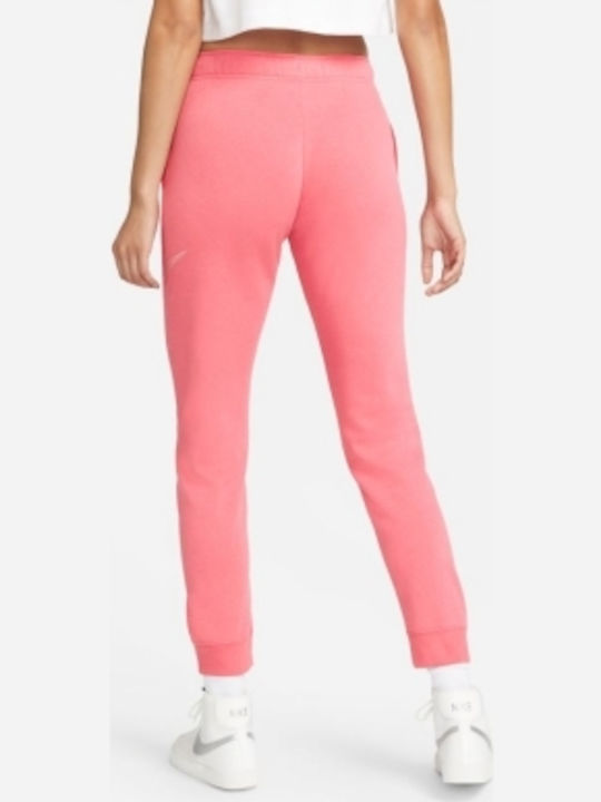 Nike Παντελόνι Γυναικείας Φόρμας με Λάστιχο Ροζ