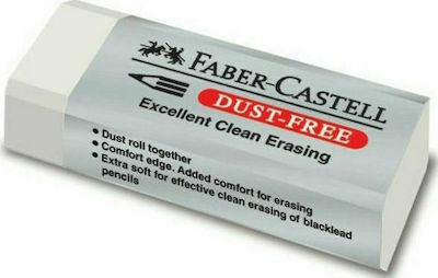 Faber-Castell Eraser for Pencil and Pen Dust Free 188648 1pcs White