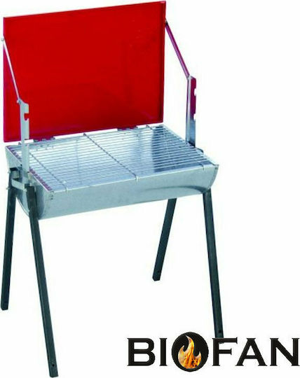 Biofan Verzinkt Holzkohlegrill mit Deckel 50cmx37cm