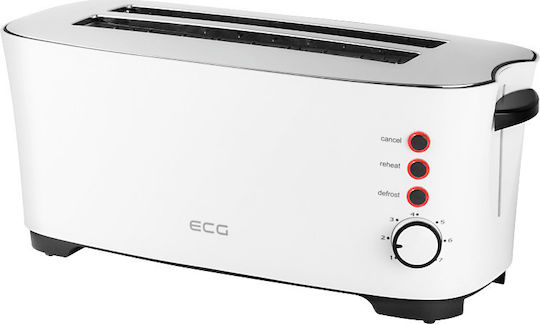 ECG Toaster 2 Schlitze 1350W Weiß