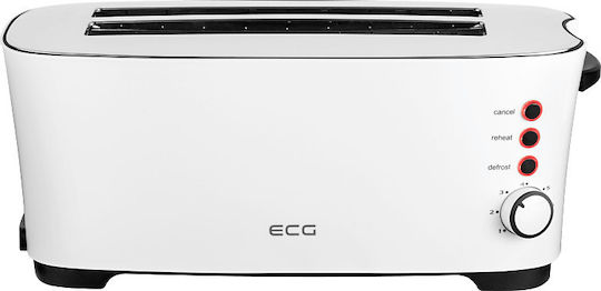 ECG Toaster 2 Schlitze 1350W Weiß