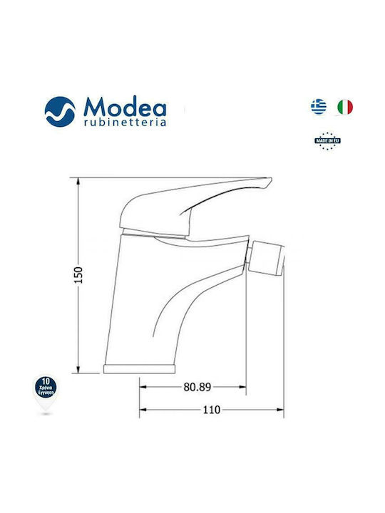 Viospiral Elit Wasserhahn Bidet Silber
