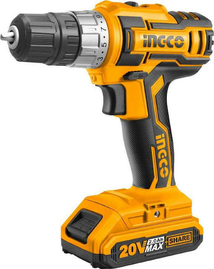 Ingco CDLI20025 Двигател За Бормашина На Батерия 20V 2x2Ah