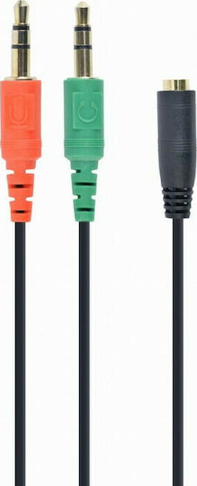 Cablexpert Μετατροπέας 3.5mm 2x male σε 3.5mm female 1τμχ CCA-418