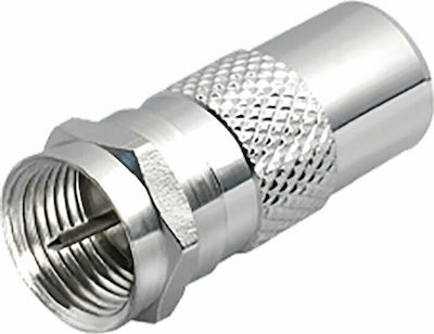 Konverter F-Stecker männlich zu Koaxial männlich Silber 1Stück (07-00-0101)