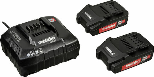 Metabo BS 18 Δραπανοκατσάβιδο Μπαταρίας 18V 2x2Ah