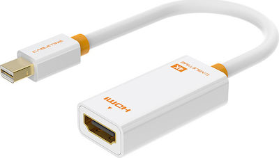 Powertech Μετατροπέας mini DisplayPort male σε HDMI female Λευκό (CAB-DP014)