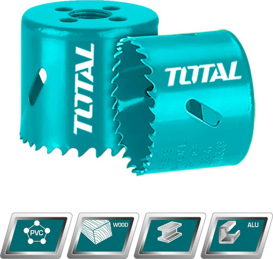 Total Hole Saw Set HSS with Diameter 19mm for Wood and Metal