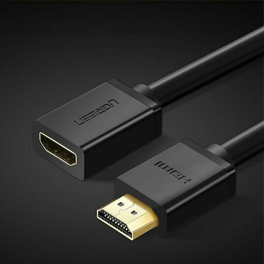 Ugreen HD107 Cable HDMI male - HDMI female 1m Μαύρο