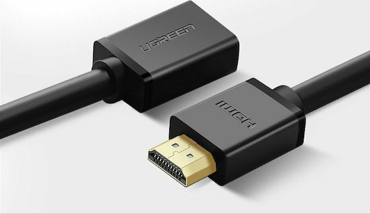 Ugreen HD107 Cable HDMI male - HDMI female 1m Μαύρο