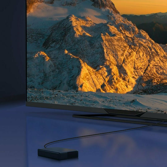 Baseus HDMI 2.1 Ултра Висока Скорост 48Gbps 4K 120Hz HDR VRR Плетен Кабел HDMI мъжки - HDMI мъжки 3m Черен