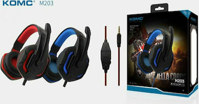 Komc M203 Über Ohr Gaming-Headset mit Verbindung 3,5mm Rot