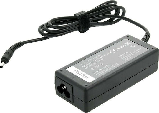 Mitsu Φορτιστής Laptop 60W 19V 3.16A για Samsung με Αποσπώμενο Καλώδιο Τροφοδοσίας