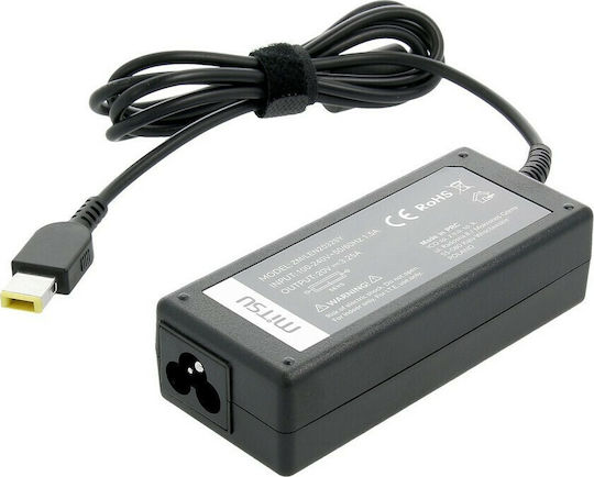 Mitsu Φορτιστής Laptop 65W 20V 3.25A για Lenovo με Αποσπώμενο Καλώδιο Τροφοδοσίας