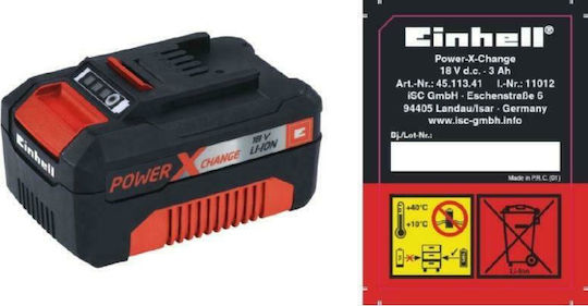 Einhell Baterie Unealtă Litiu 18V cu Capacitate 3Ah
