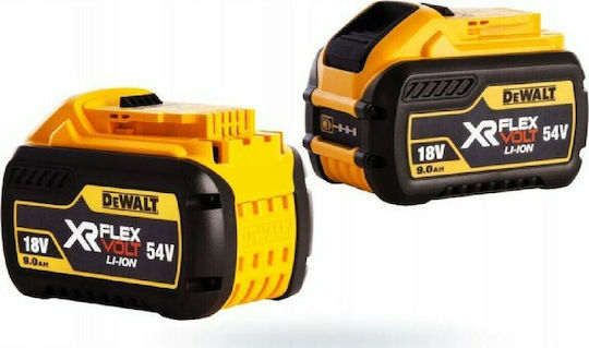 DEWALT Σετ 2 Μπαταριών Εργαλείου Λιθίου 54V Χωρητικότητας 9Ah με Φορτιστή Flexvolt