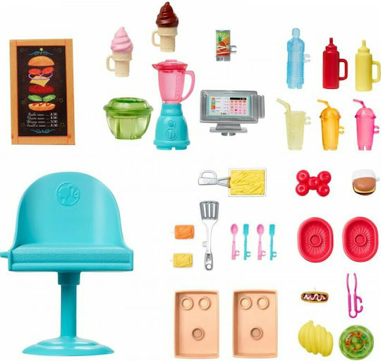 Barbie Fresh 'n' Fun Food Truck Καντίνα Όχημα για Κούκλες για 3+ Ετών