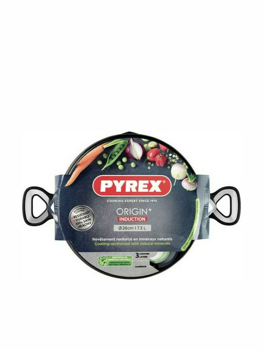 Pyrex Origin+ Βαθιά Κατσαρόλα από Αλουμίνιο 4.9lt / 24cm