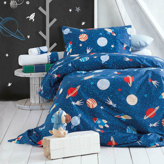 Rythmos Space Odyssey Kids Cotton Pillowcase 50x70cm Blue 203-101-2107